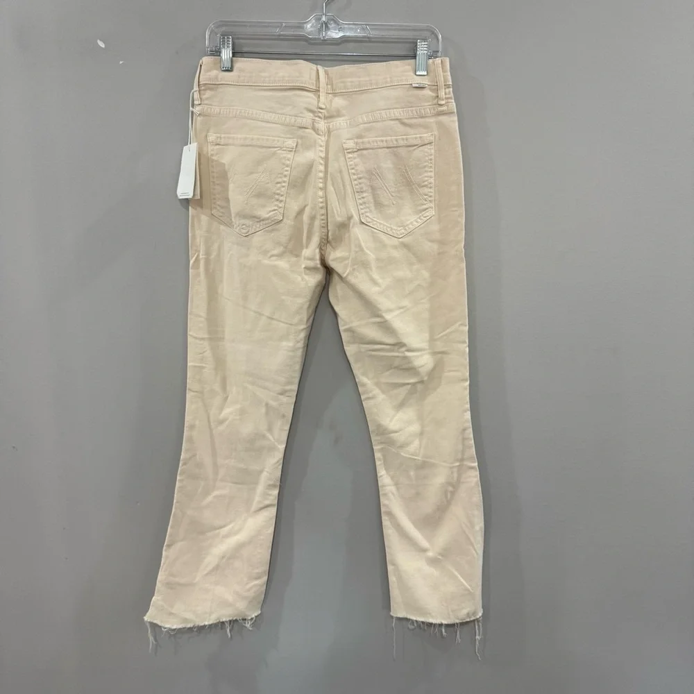 NWT Mother Jeans The Insider Crop Step Fray in Chalk Ivory - Picture 5 of 9